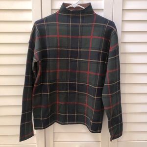 Tahari•M•Red/Green/Gold•Plaid Sweater